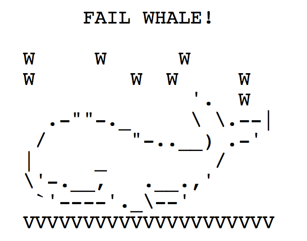 ASCII Fail Whale Art Strawp
