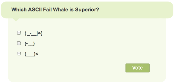 ASCII Fail Whale Superior Quiz
