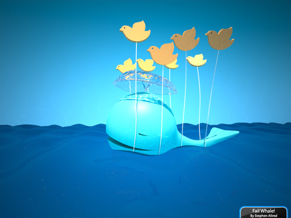 3D rendering fail whale