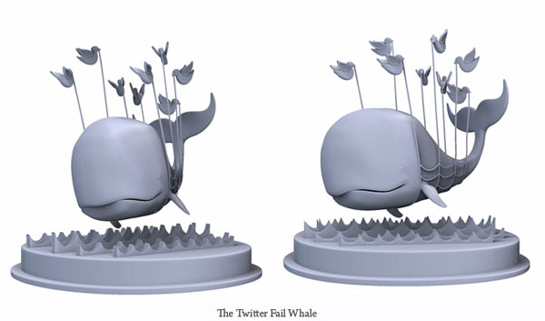 Fail Whale 3D Model Art Work