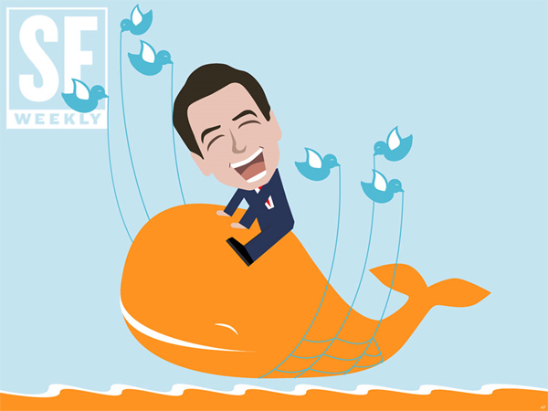 Gavin Newsom Fail Whale on SF Weekly 